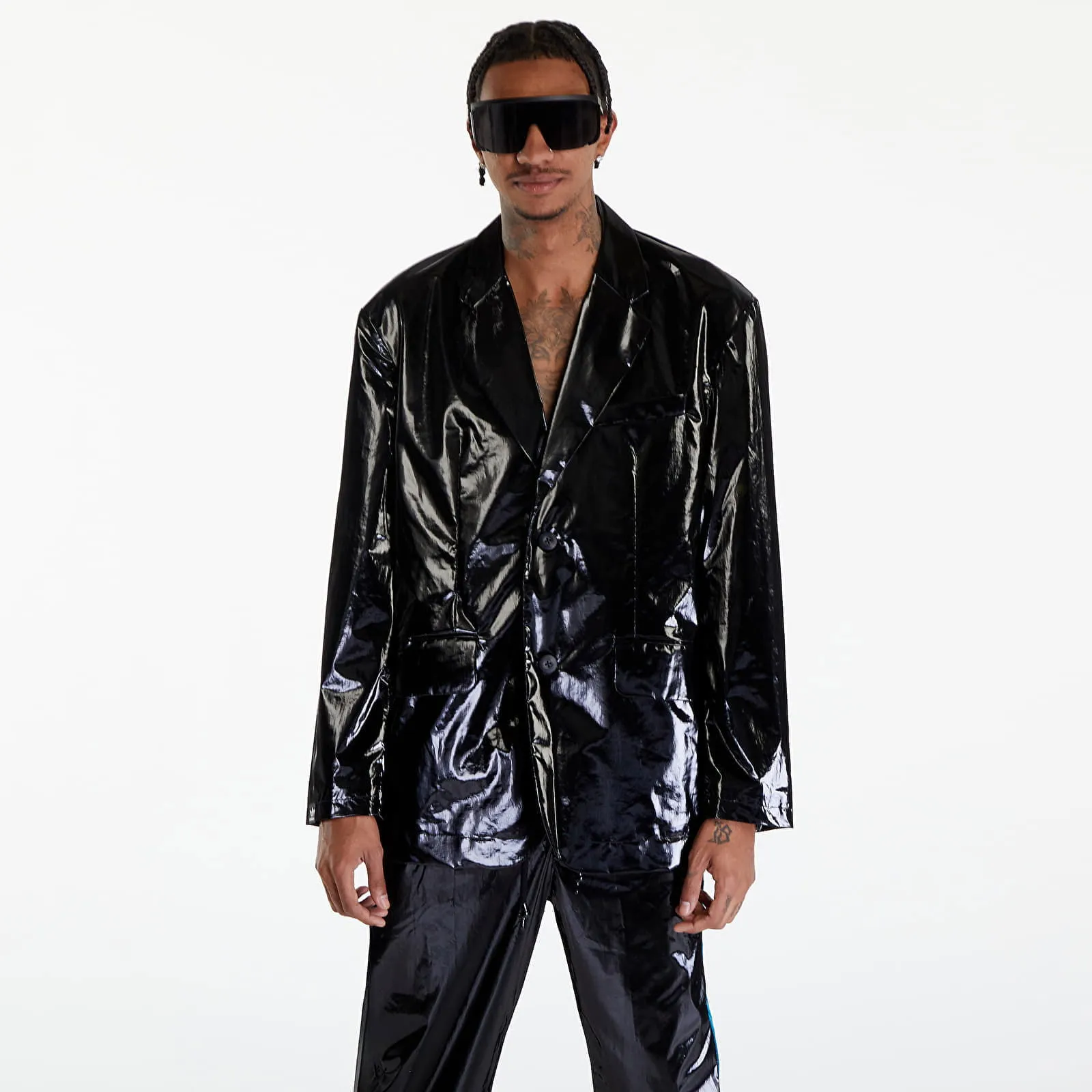 adidas Originals Song For The Mute x Shiny UNISEX Blazer Black/ Active Teal