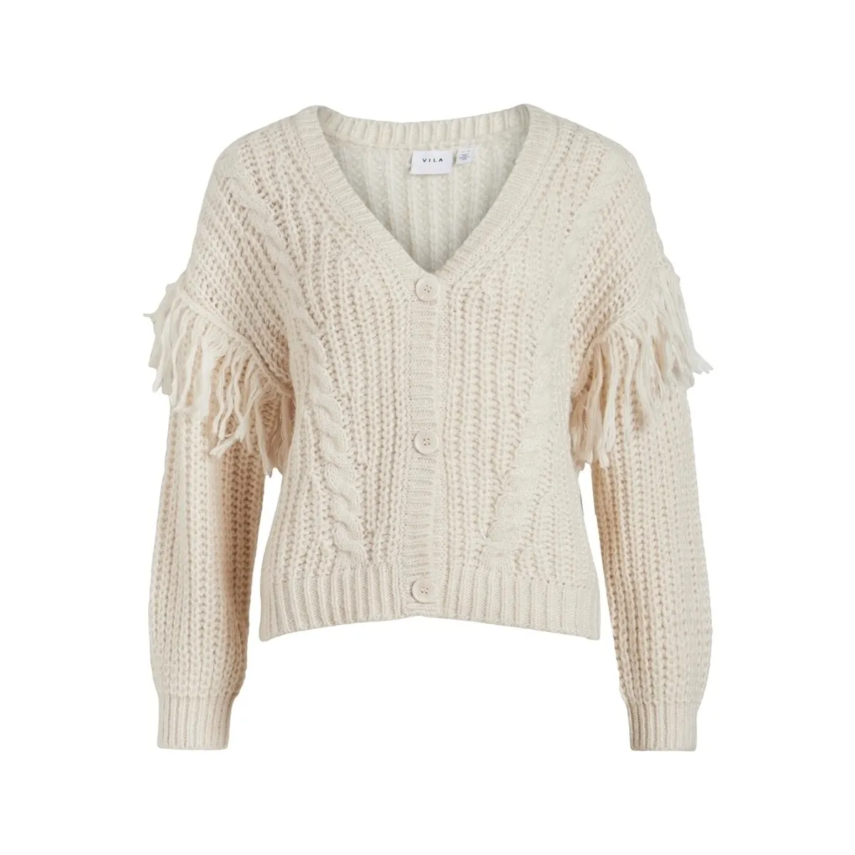 Aksina Cardigan L/S - White Sand