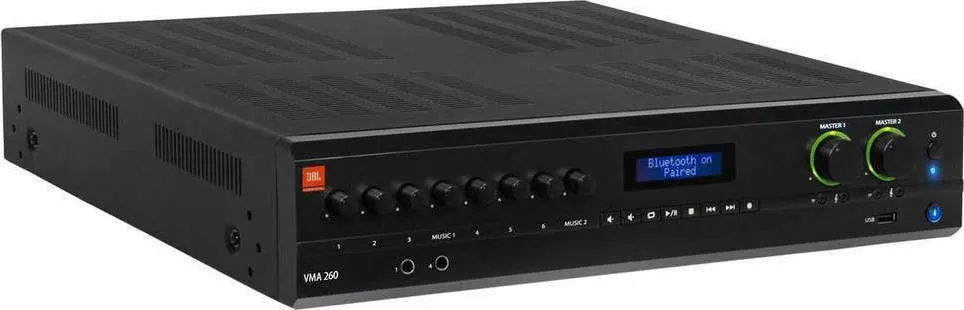 AMPLIFICADOR-MEZCLADOR JBL VMA-260 8 ENTRADAS 2X60W 100V/4Ω 2 SALIDAS