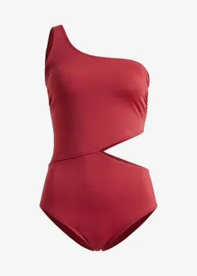 Bañador de poliamida reciclada Marrón rojizo