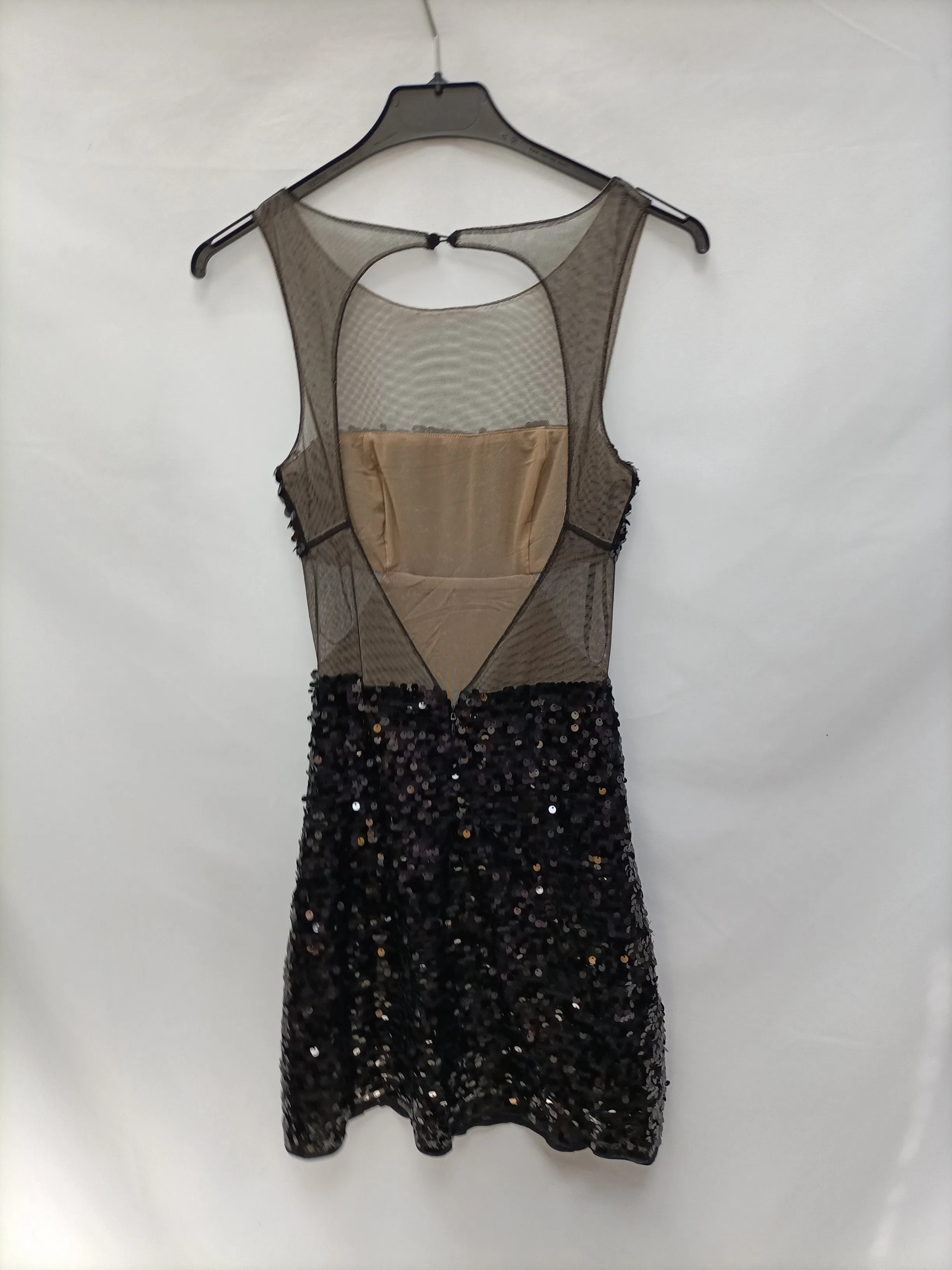 BCBG. Vestido lentejuelas T.xxs