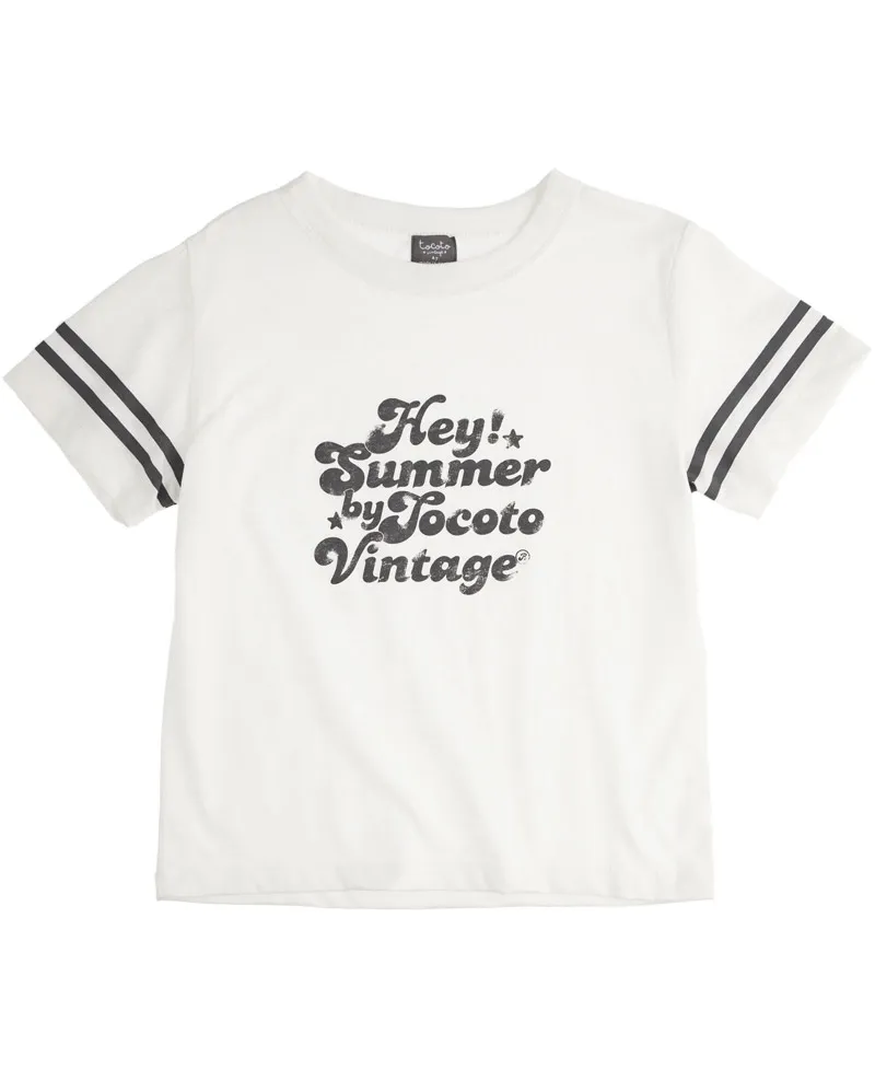 Camiseta Niño TOCOTO VINTAGE 'Hey Summer' Crudo