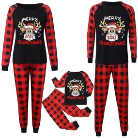 Christmas pajamas matching family pyjamas kupokasi outfits plaid father mother kids sleepwear mommy xmas pj's clothes tops+p