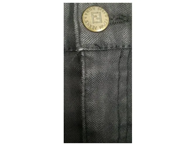 Fendi Falda vaquera corta T 44 ESO Negro 