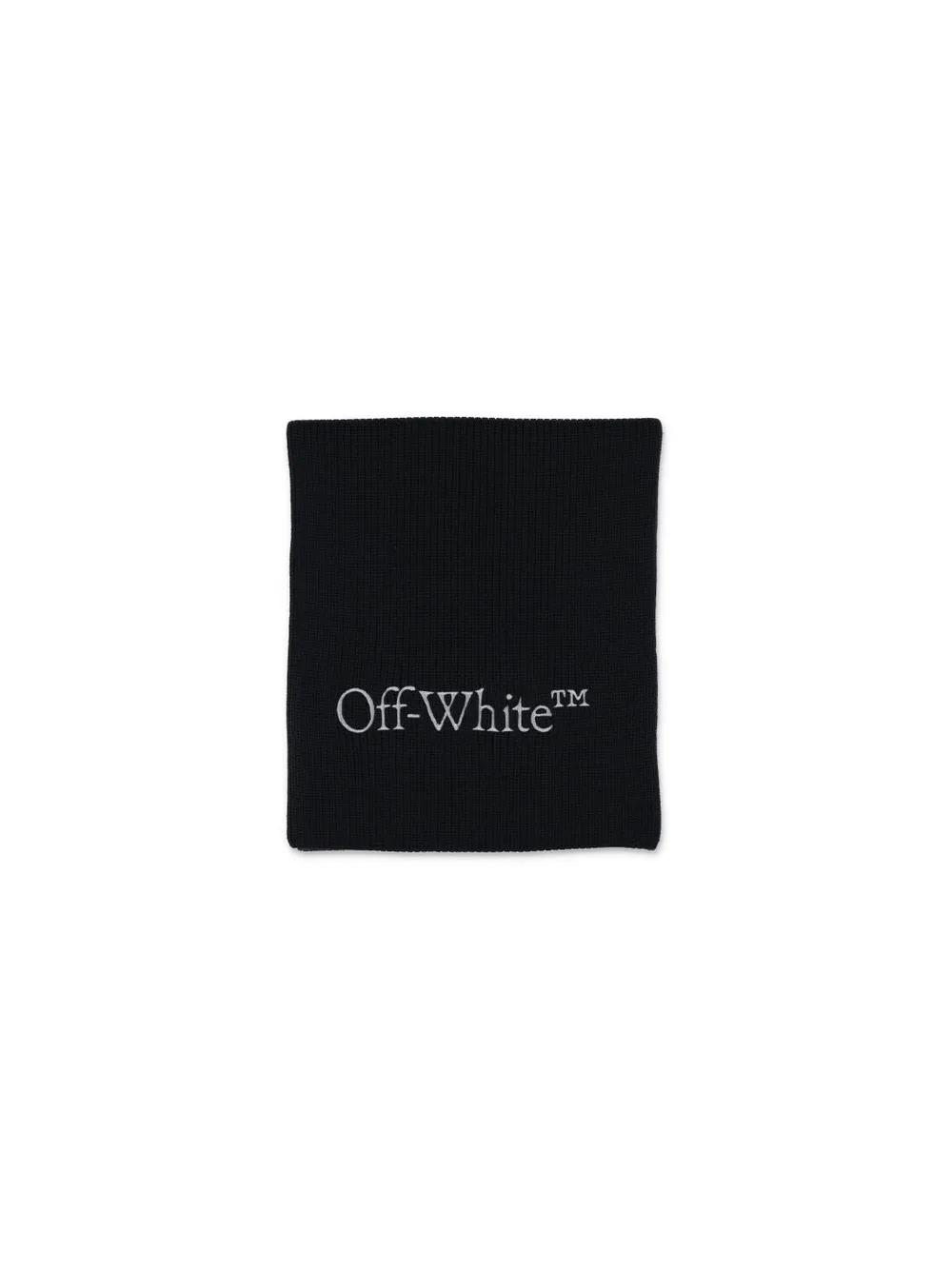 OFF-WHITE BOOKISH KNIT SCARF