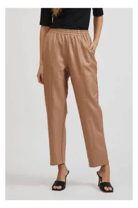 PANTALON EFECTO PIEL VIJOSIE CAMEL