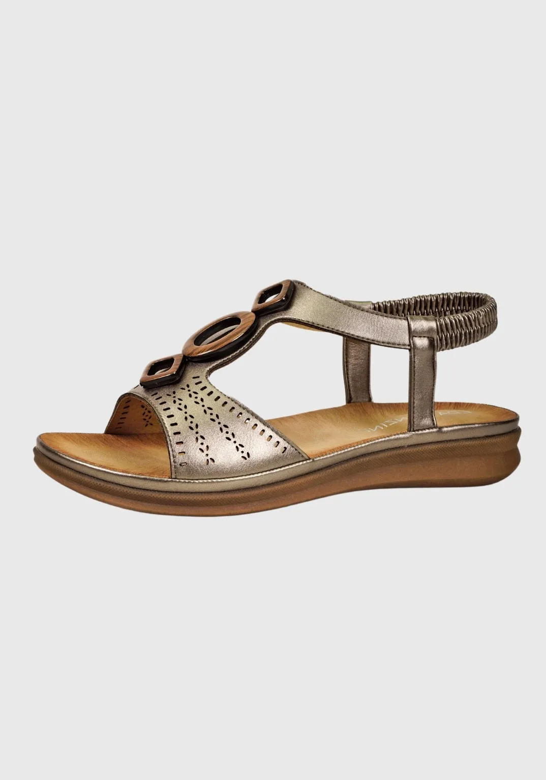 Sandalia Plateado Milus