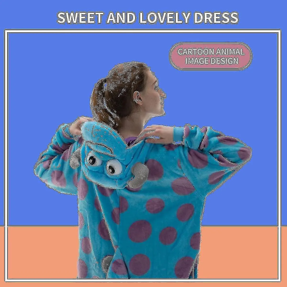 Snug Fit Unisex Adult Onesie Pajamas, Flannel Animal One Piece Halloween Costume Sleepwear Homewear Wzx