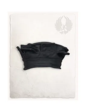 Sombrero almenado medieval negro, ajustable