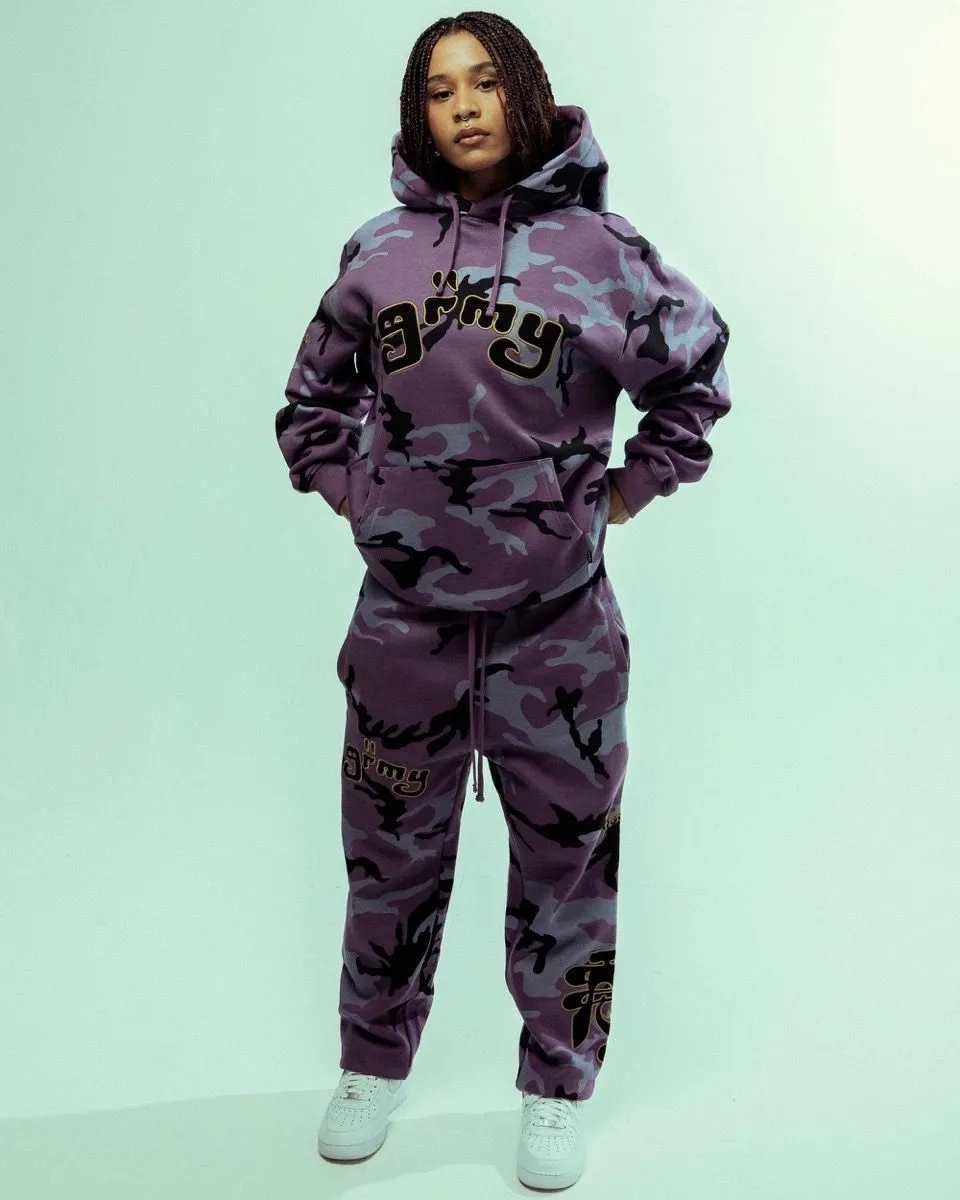 SUDADERA GRIMEY con capucha REF-GCH575-FW23 ALL OVER PRINT TUSKER TEMPLE VINTAGE – PURPLE camuflaje violeta